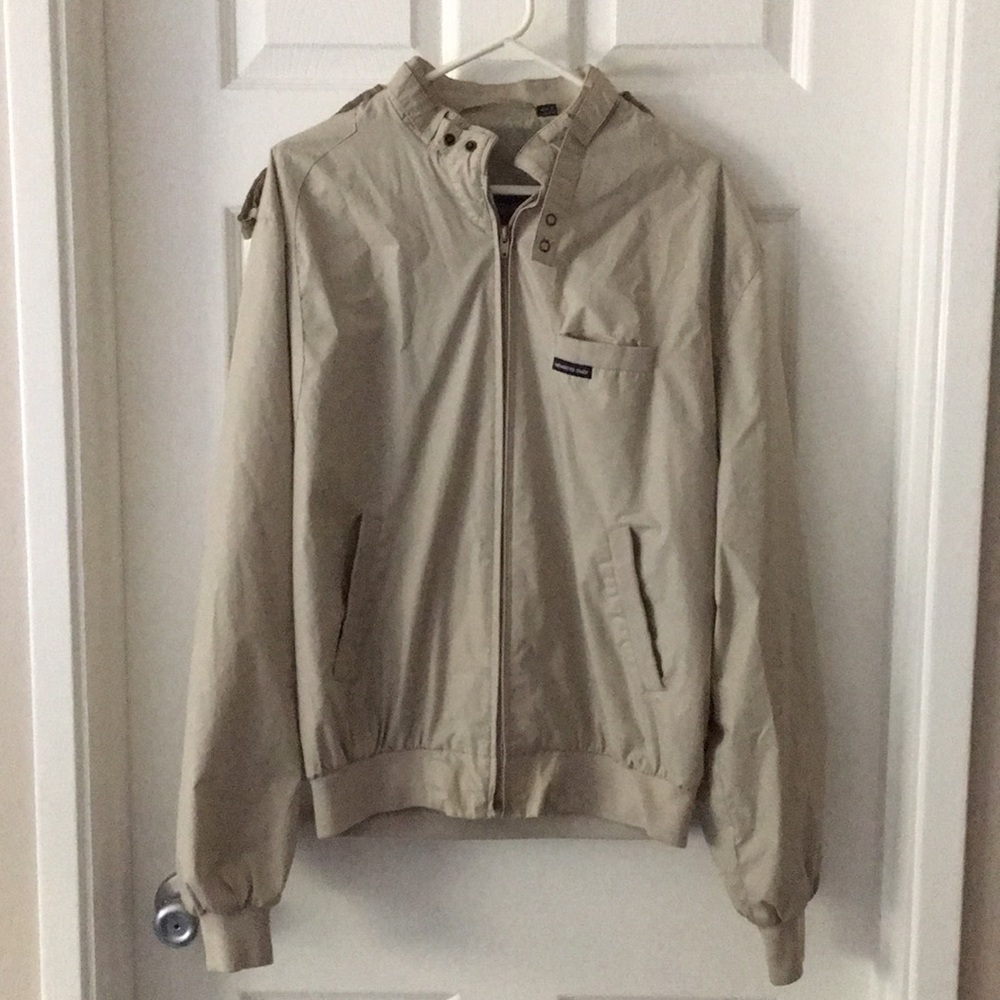 Men’s Members Only racer khaki jacket